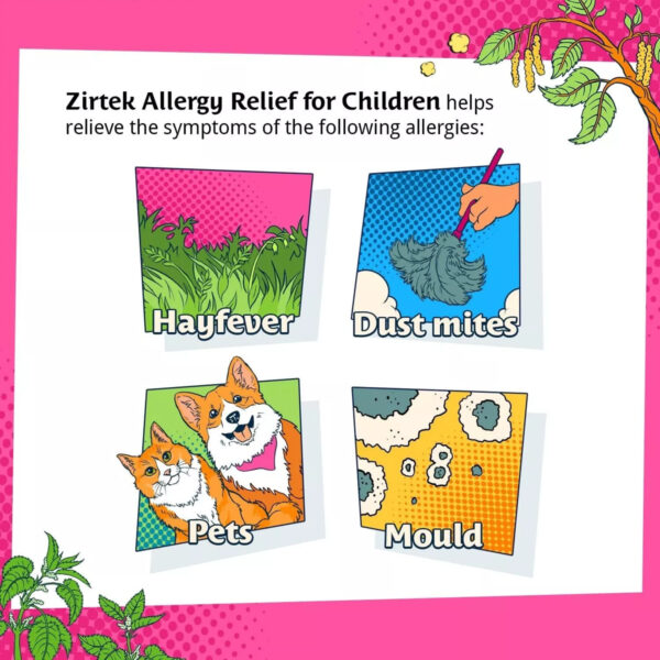 Zirtek Allergy Relief for Children 1mg ml oral solution Banana Flavour 70ml