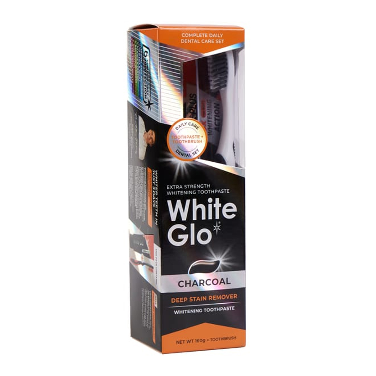 Зубная паста White Glo Charcoal Deep Stain Remover Whitening Toothpaste 160g 2 Зубная паста White Glo Charcoal Deep Stain Remover Whitening Toothpaste 160g