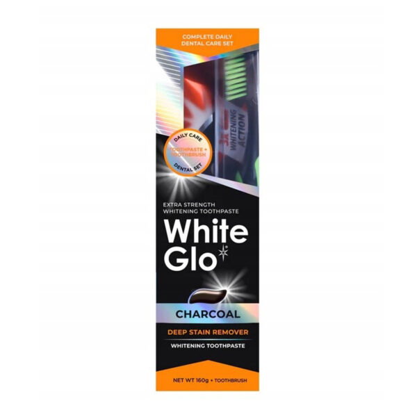 Зубная паста White Glo Charcoal Deep Stain Remover Whitening Toothpaste 160g