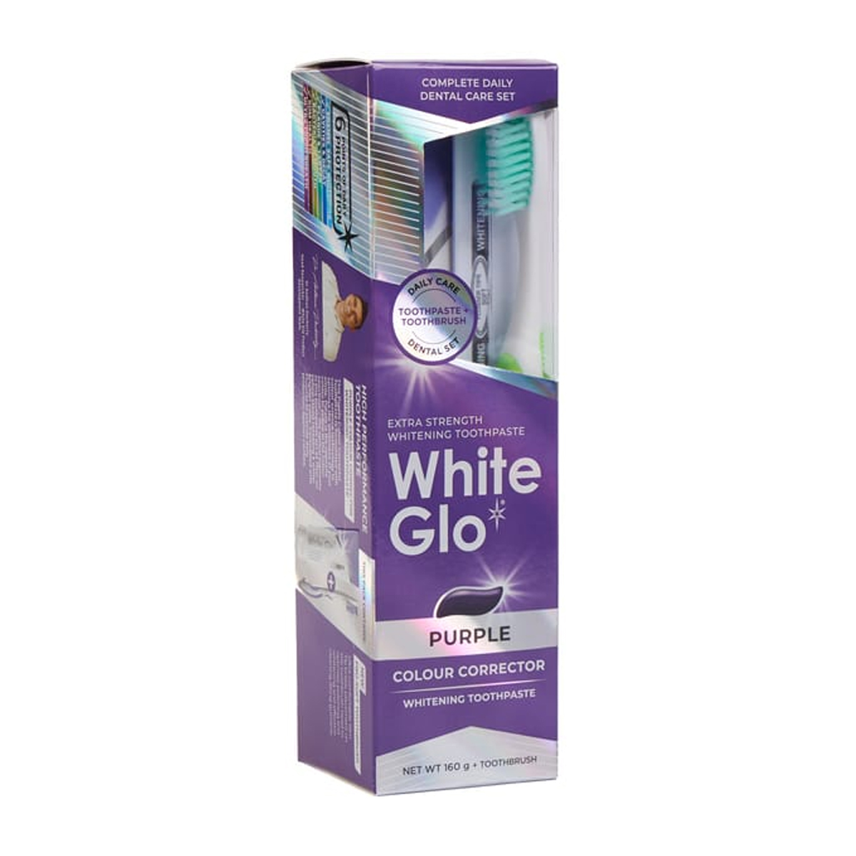 Зубная паста White Glo Purple Colour Corrector Whitening Toothpaste 160g 2 Зубная паста White Glo Purple Colour Corrector Whitening Toothpaste 160g