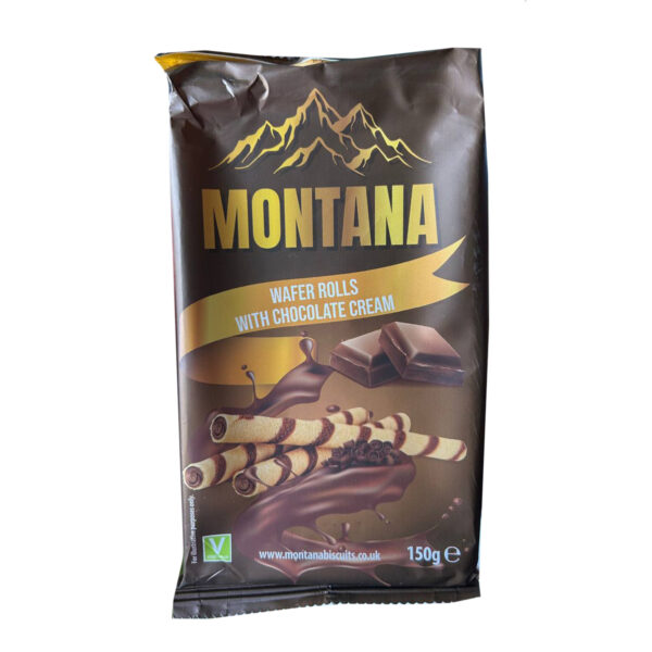 Вафельные трубочки Montana Wafer Rolls With Chocolate Rolls 150g