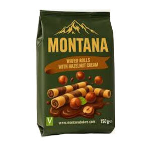 Вафельные трубочки Montana Wafer Rolls With Hazelnut Cream 150g