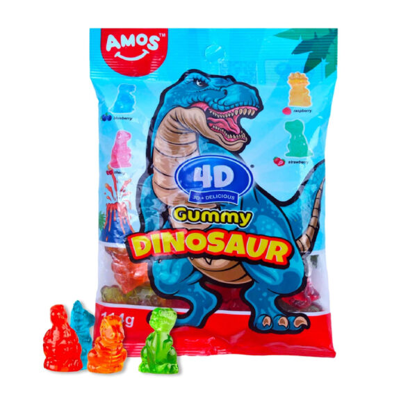 Жевательный мармелад Amos Jelly Sweets Dinosaur Fruit Mix 100g