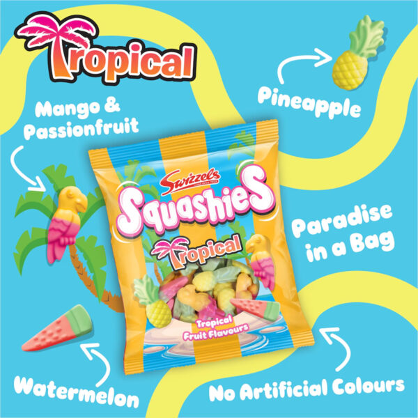 Жевательный мармелад Swizzels Squashies Tropical Fruit 100g