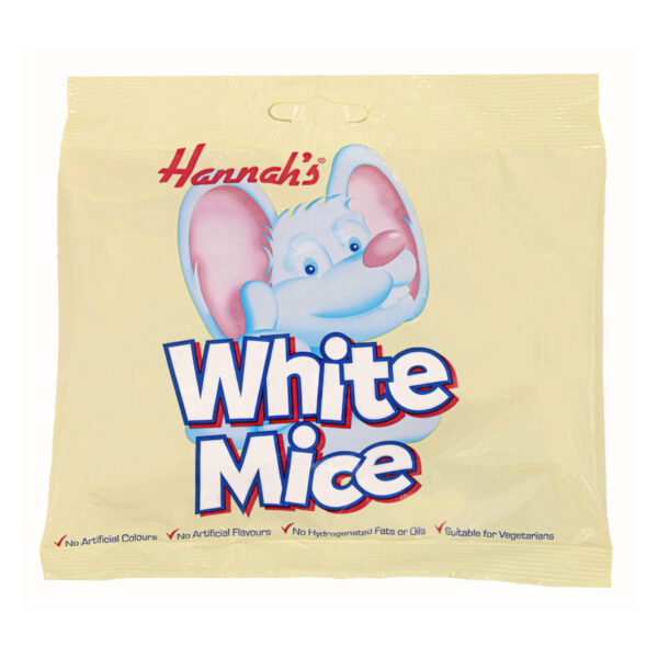 Шоколадные конфеты Hannah's White Mice White Chocolate Flavour Candy 140g