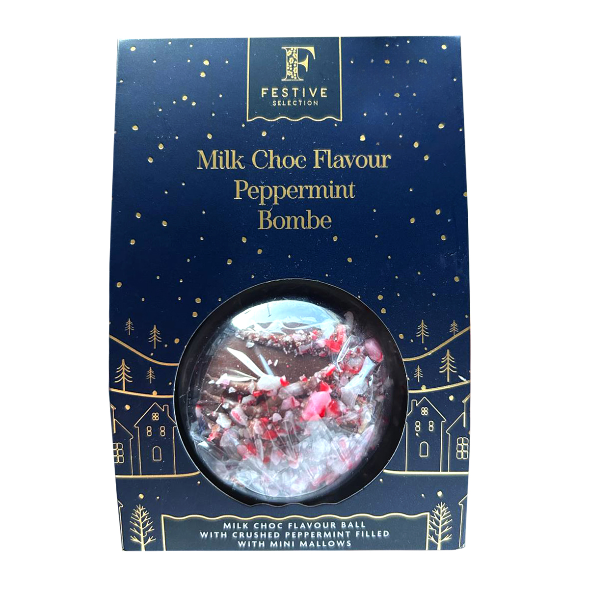Бомбочка горячего шоколада Festive Selection Milk Choc Flavour Peppermint Bombe Бомбочка горячего шоколада Festive Selection Milk Choc Flavour Peppermint Bombe