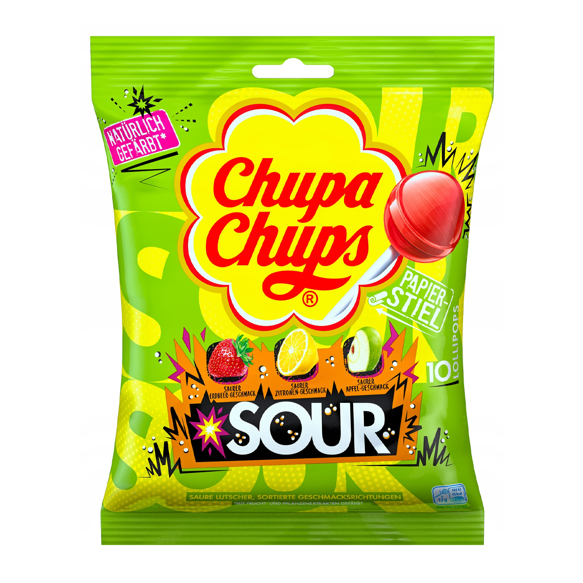 Леденцы Chupa Chups Sour Mix 10 lolipops 120g Леденцы Chupa Chups Sour Mix 10 lolipops 120g
