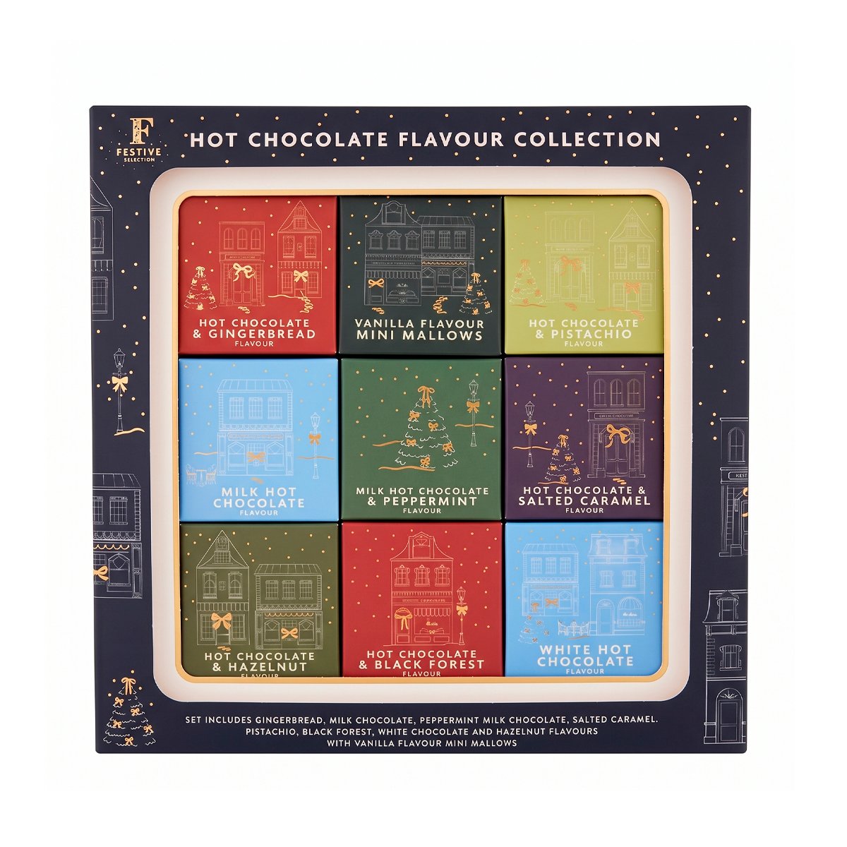 Подарочный набор горячего шоколада Festive Selection Hot Chocolate Flavour Collection Подарочный набор горячего шоколада Festive Selection Hot Chocolate Flavour Collection