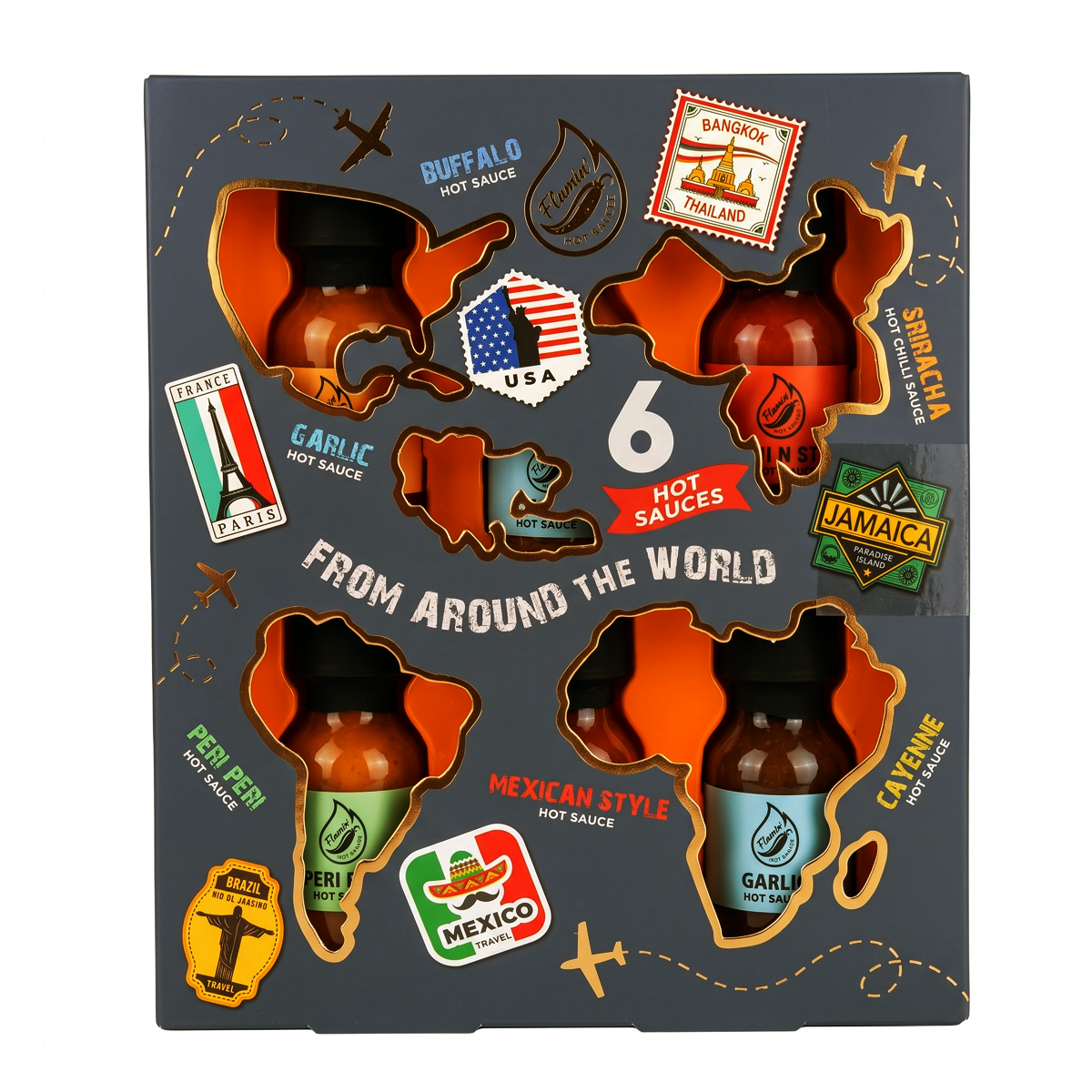 Подарочный набор соусов From Around The World 6 Hot Sauces Подарочный набор соусов From Around The World 6 Hot Sauces
