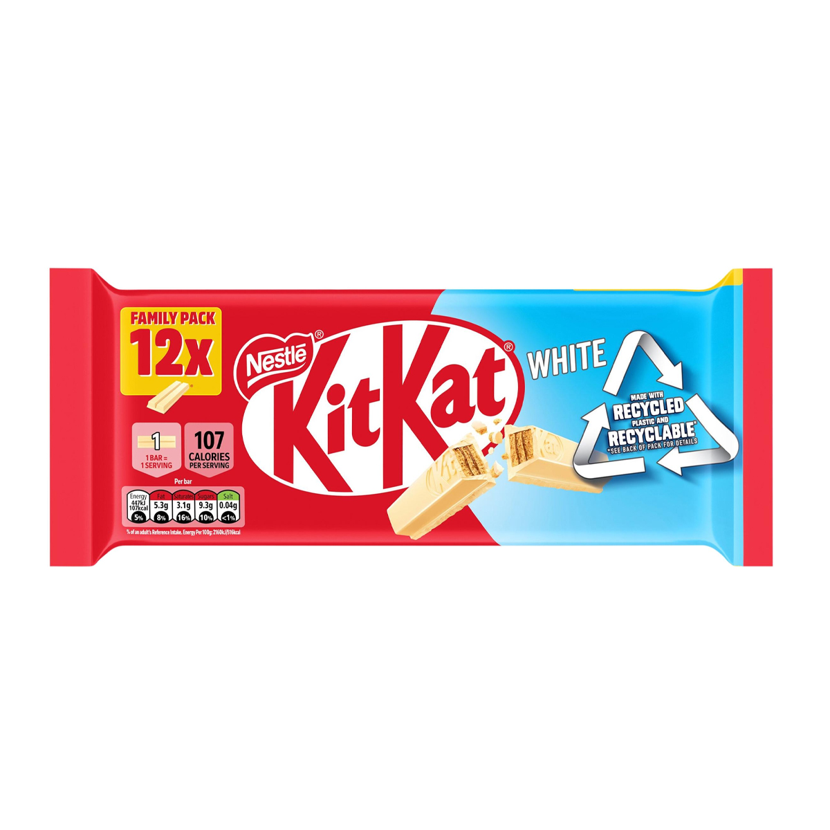 Батончики Kit Kat 2 Finger White Chocolate Wafer Bars 12 шт Батончики Kit Kat 2 Finger White Chocolate Wafer Bars 12 шт