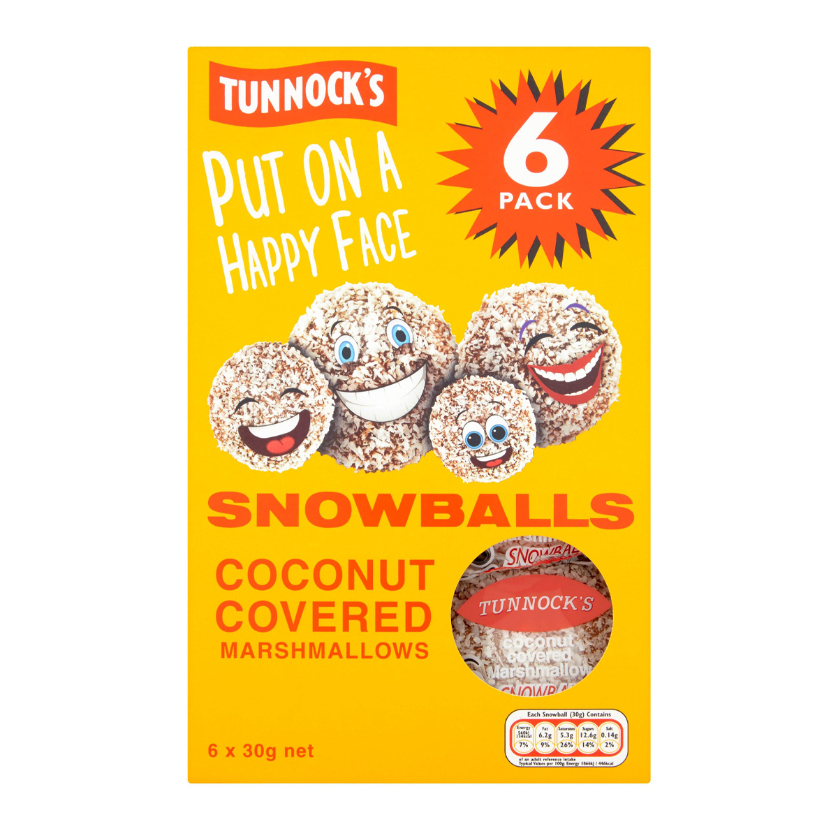 Батончики Tunnock's Snowballs Coconut Covered Marshmallows 6 pack 180g Батончики Tunnock's Snowballs Coconut Covered Marshmallows 6 pack 180g