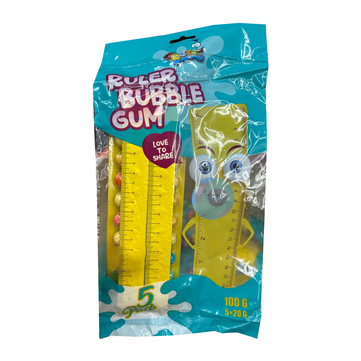 CrazyGummy Ruler Bubble Gum 5x20g CrazyGummy Ruler Bubble Gum 5x20g