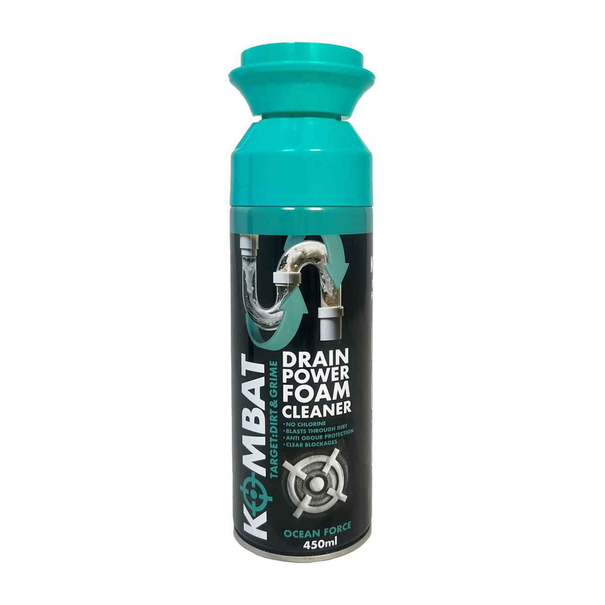 Kombat Drain Power Foam Cleaner Ocean Force 450ml Kombat Drain Power Foam Cleaner Ocean Force 450ml