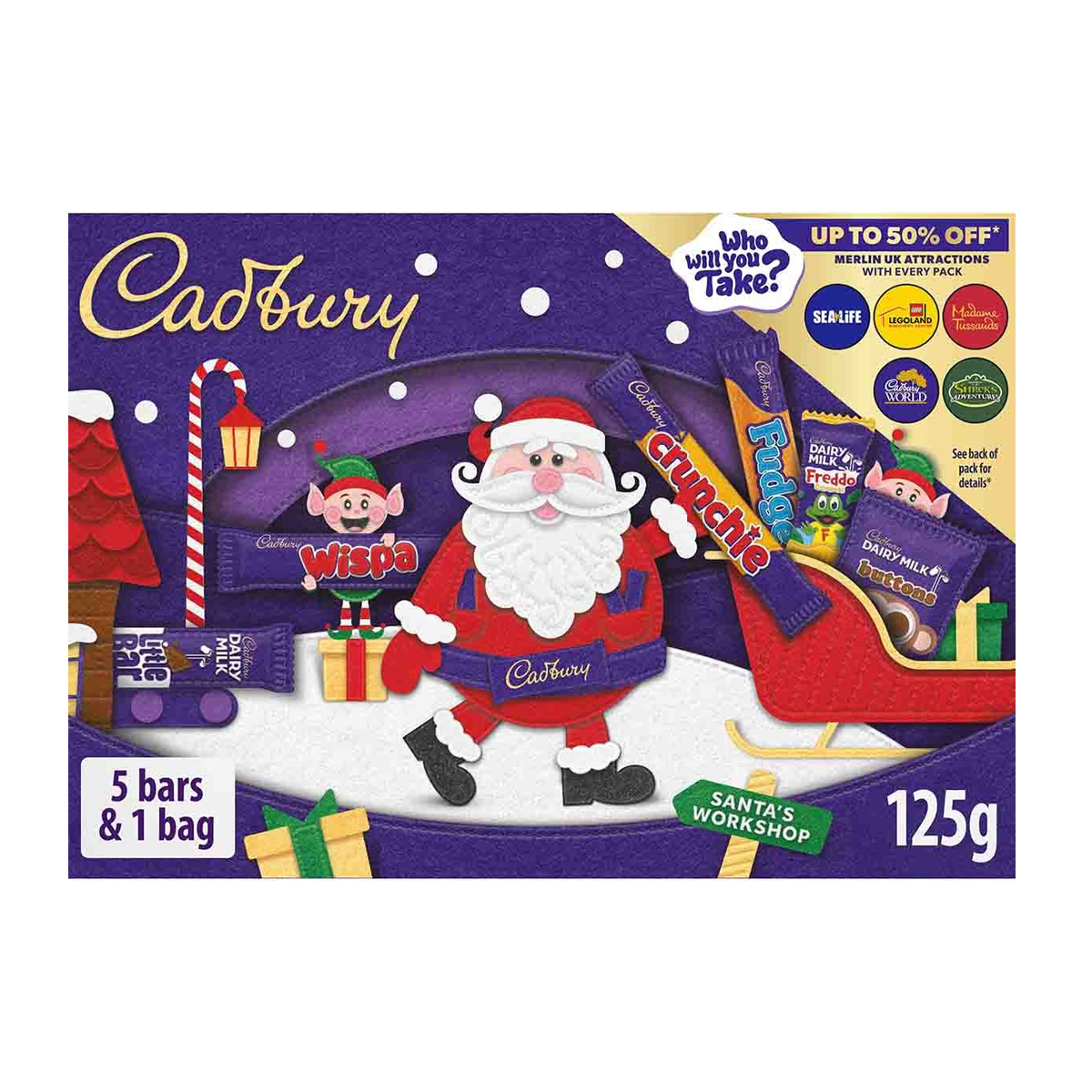 Набор конфет Cadbury Santa Chocolate Selection 125g Набор конфет Cadbury Santa Chocolate Selection 125g