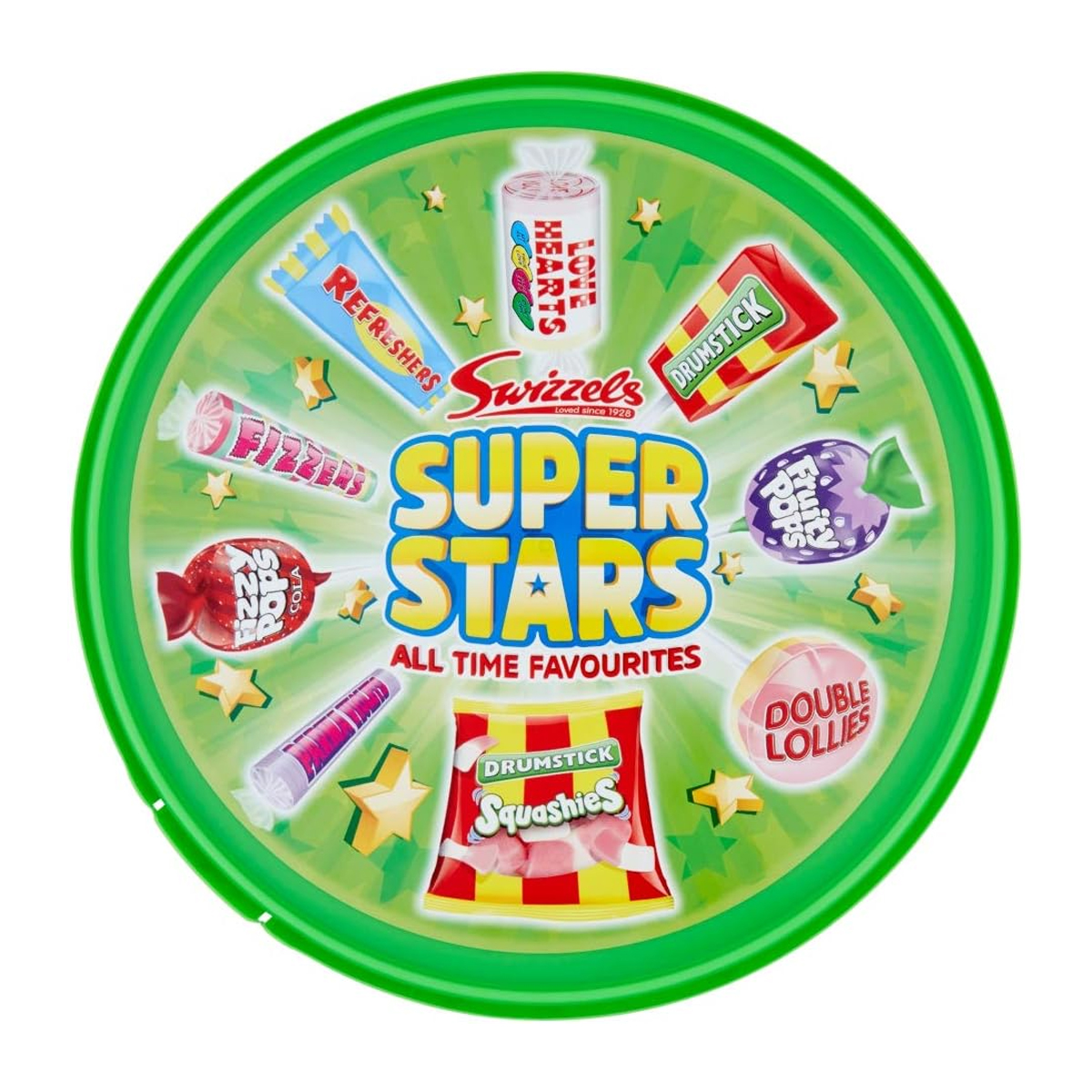 Набор конфет Swizzels Super Stars All Time Favourites Tub 630g Набор конфет Swizzels Super Stars All Time Favourites Tub 630g