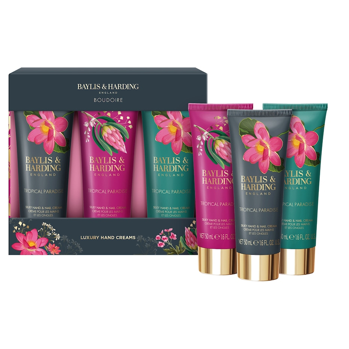 Подарочный набор Baylis&Harding Boudoire Luxury Hand Cream Trio 5 Подарочный набор Baylis&Harding Boudoire Luxury Hand Cream Trio