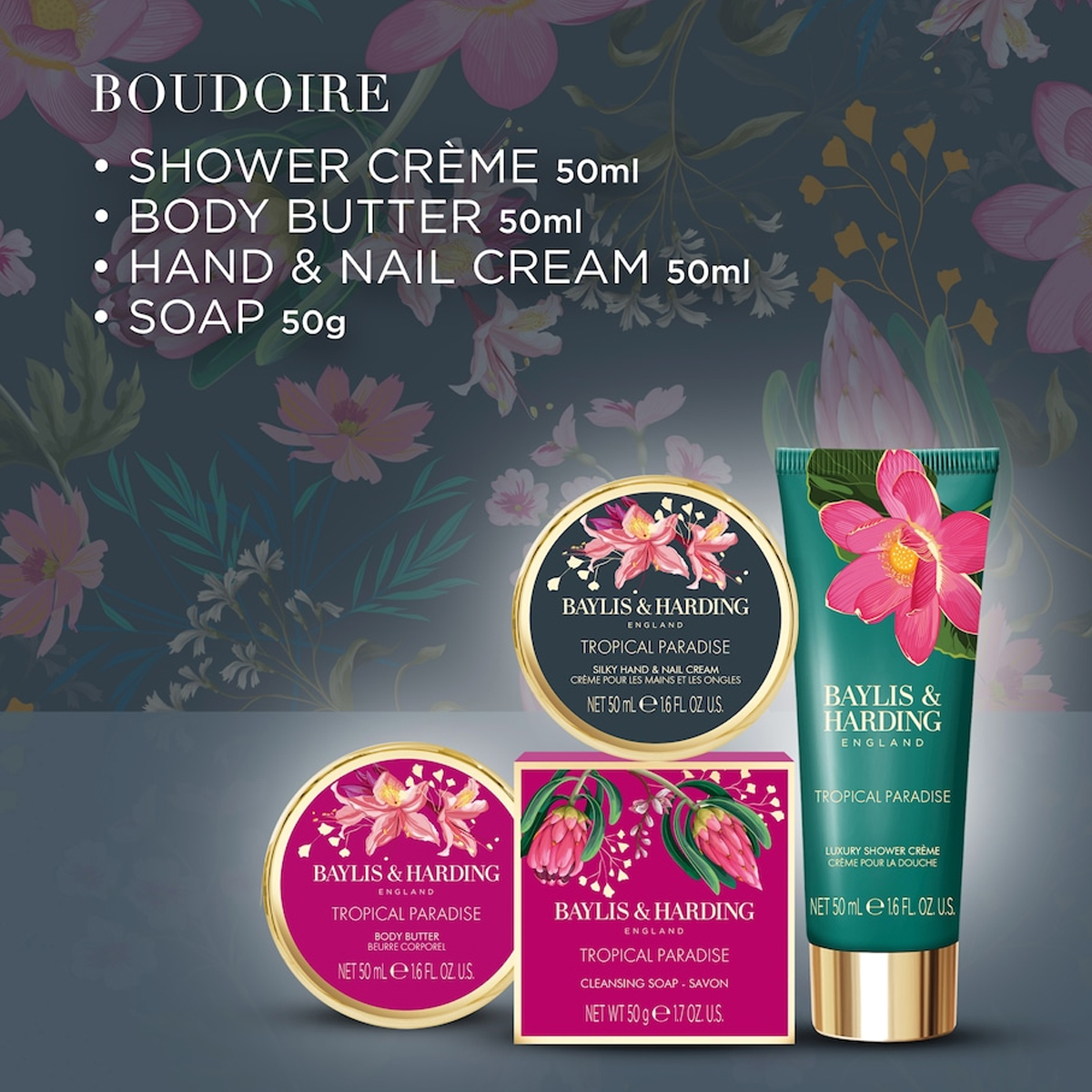 Подарочный набор Baylis&Harding Boudoire Pamper Tin Gift Set 3 Подарочный набор Baylis&Harding Boudoire Pamper Tin Gift Set