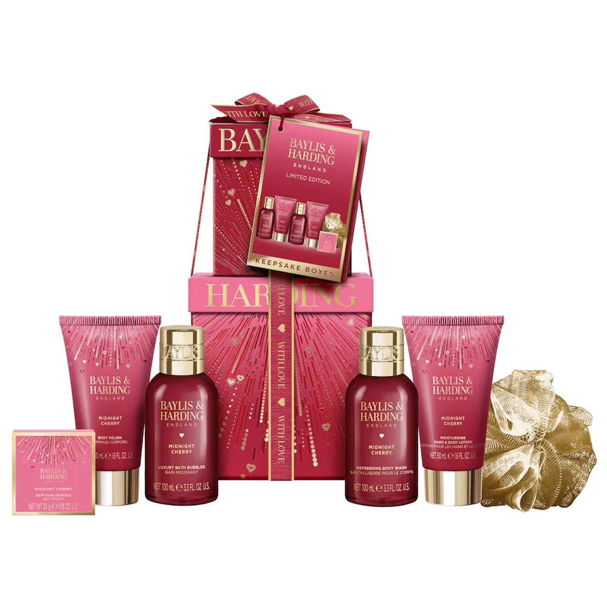 Подарочный набор Baylis&Harding With Love Red Keepshake Boxes 3 Подарочный набор Baylis&Harding With Love Red Keepshake Boxes