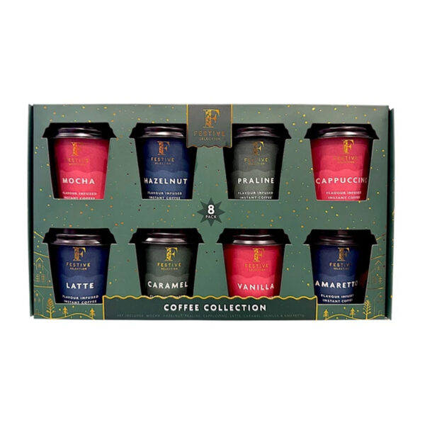 Подарочный набор Festive Selection Mini Coffee Collection Takeout Cups Flavoured Instant Coffee Mix Set Gift
