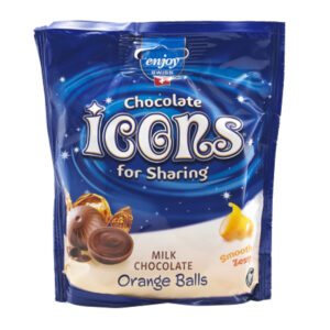 Шоколадные конфеты Enjoy Swiss Chocolate Icons Milk Chocolate Orange Balls 96g