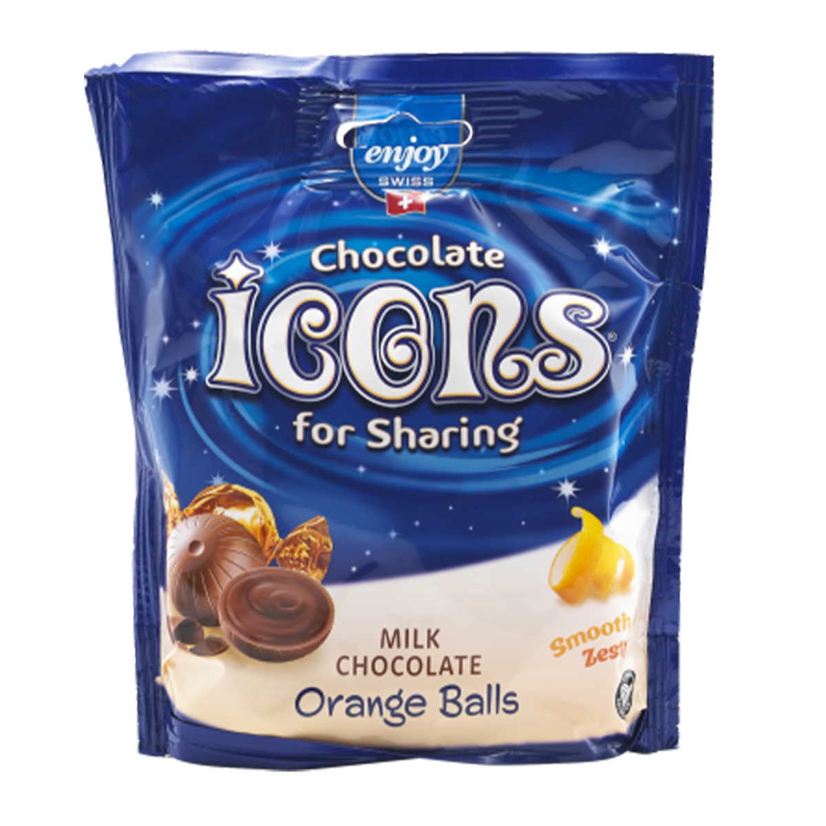 Шоколадные конфеты Enjoy Swiss Chocolate Icons Milk Chocolate Orange Balls 96g Шоколадные конфеты Enjoy Swiss Chocolate Icons Milk Chocolate Orange Balls 96g