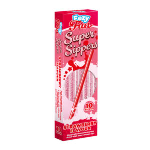 Трубочки Eazy Fun Super Sippers Strawberry Flavour 10 Straws 60g
