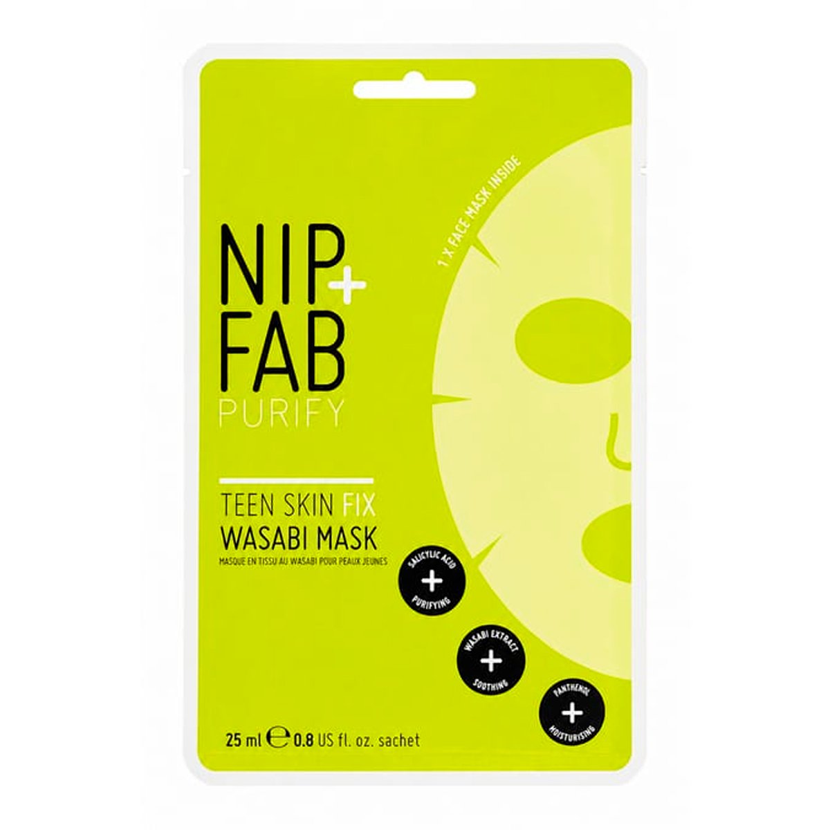 Маска ля лица Nip+Fab Purify Teen Skin Fix Wasabi Mask Маска ля лица Nip+Fab Purify Teen Skin Fix Wasabi Mask