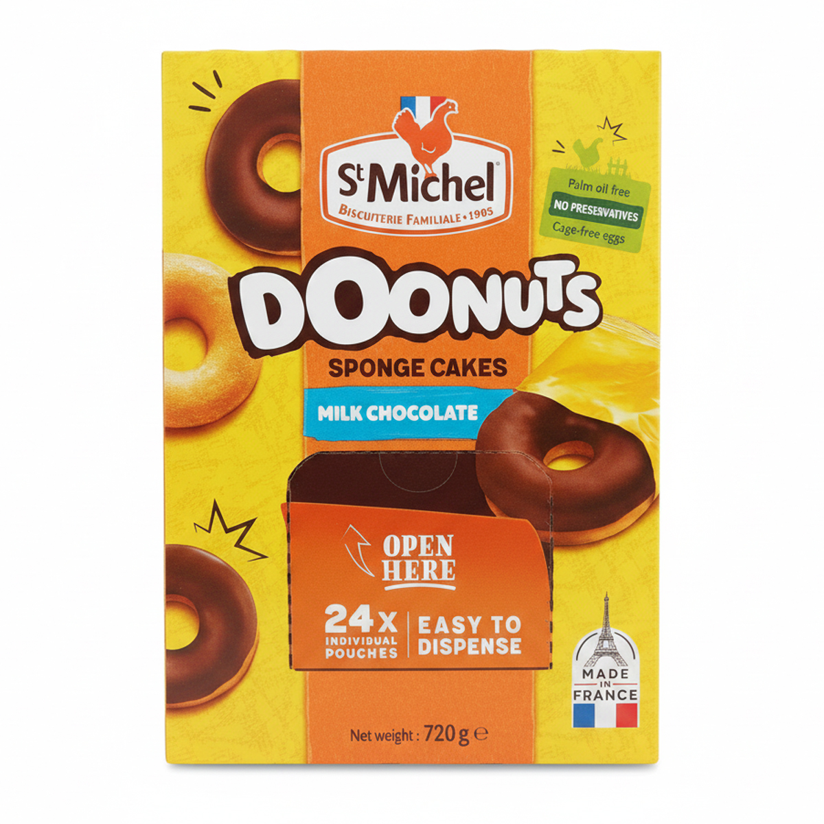 Пончики St Michel Chocolate Doonuts Milk Chocolate 720g Пончики St Michel Chocolate Doonuts Milk Chocolate 720g