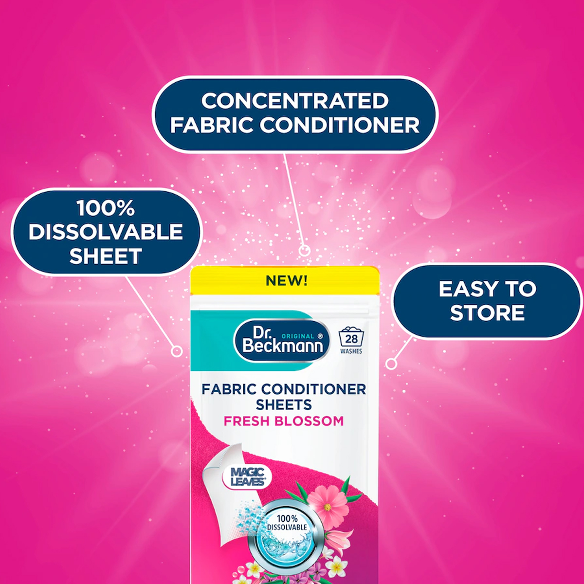 Салфетки кондиционер для белья Dr. Beckmann Fabric Conditioner Sheets Fresh Blossom 28 Sheets 2 Салфетки кондиционер для белья Dr. Beckmann Fabric Conditioner Sheets Fresh Blossom 28 Sheets