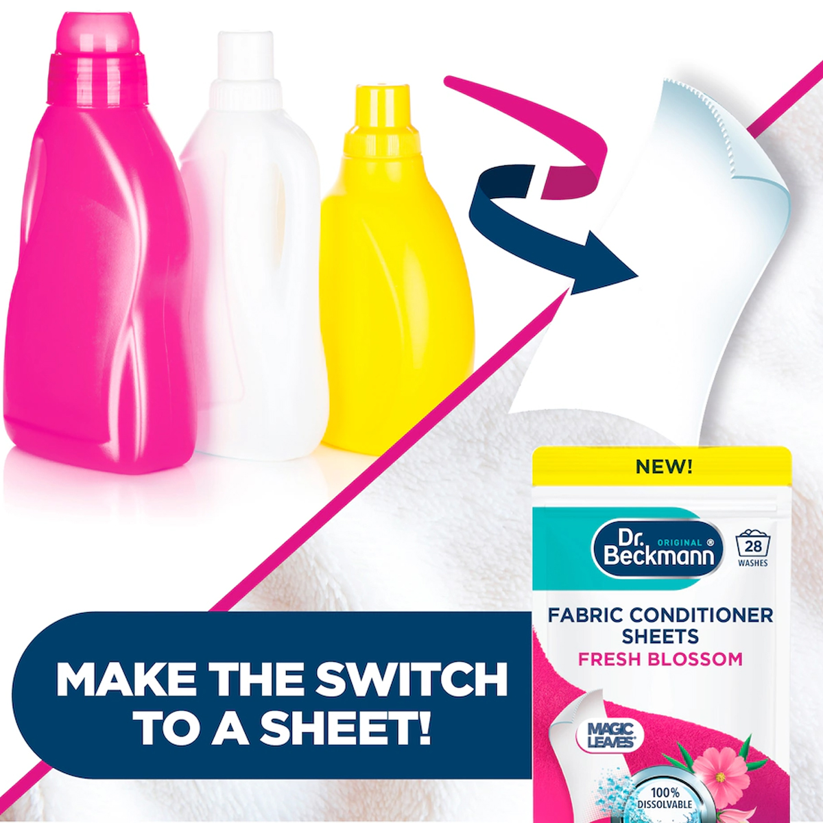Салфетки кондиционер для белья Dr. Beckmann Fabric Conditioner Sheets Fresh Blossom 28 Sheets 3 Салфетки кондиционер для белья Dr. Beckmann Fabric Conditioner Sheets Fresh Blossom 28 Sheets