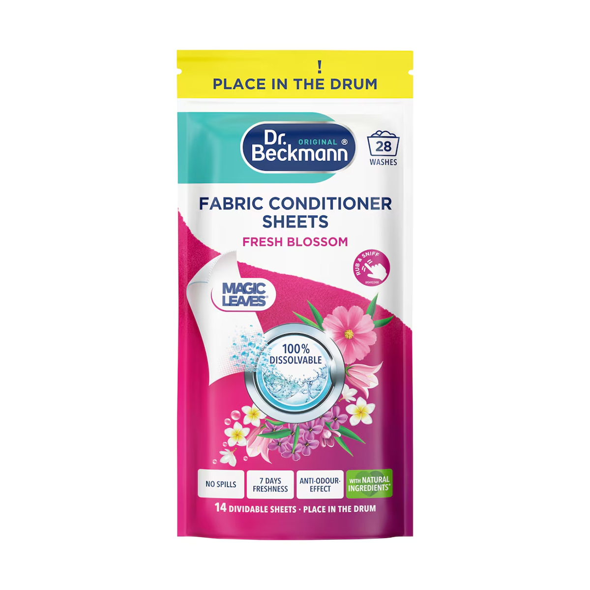 Салфетки кондиционер для белья Dr. Beckmann Fabric Conditioner Sheets Fresh Blossom 28 Sheets Салфетки кондиционер для белья Dr. Beckmann Fabric Conditioner Sheets Fresh Blossom 28 Sheets
