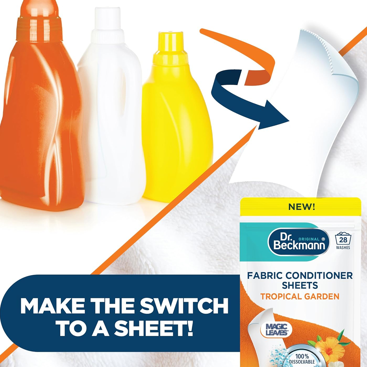 Салфетки кондиционер для белья Dr. Beckmann Fabric Conditioner Sheets Tropical Garden 28 Sheets 5 Салфетки кондиционер для белья Dr. Beckmann Fabric Conditioner Sheets Tropical Garden 28 Sheets