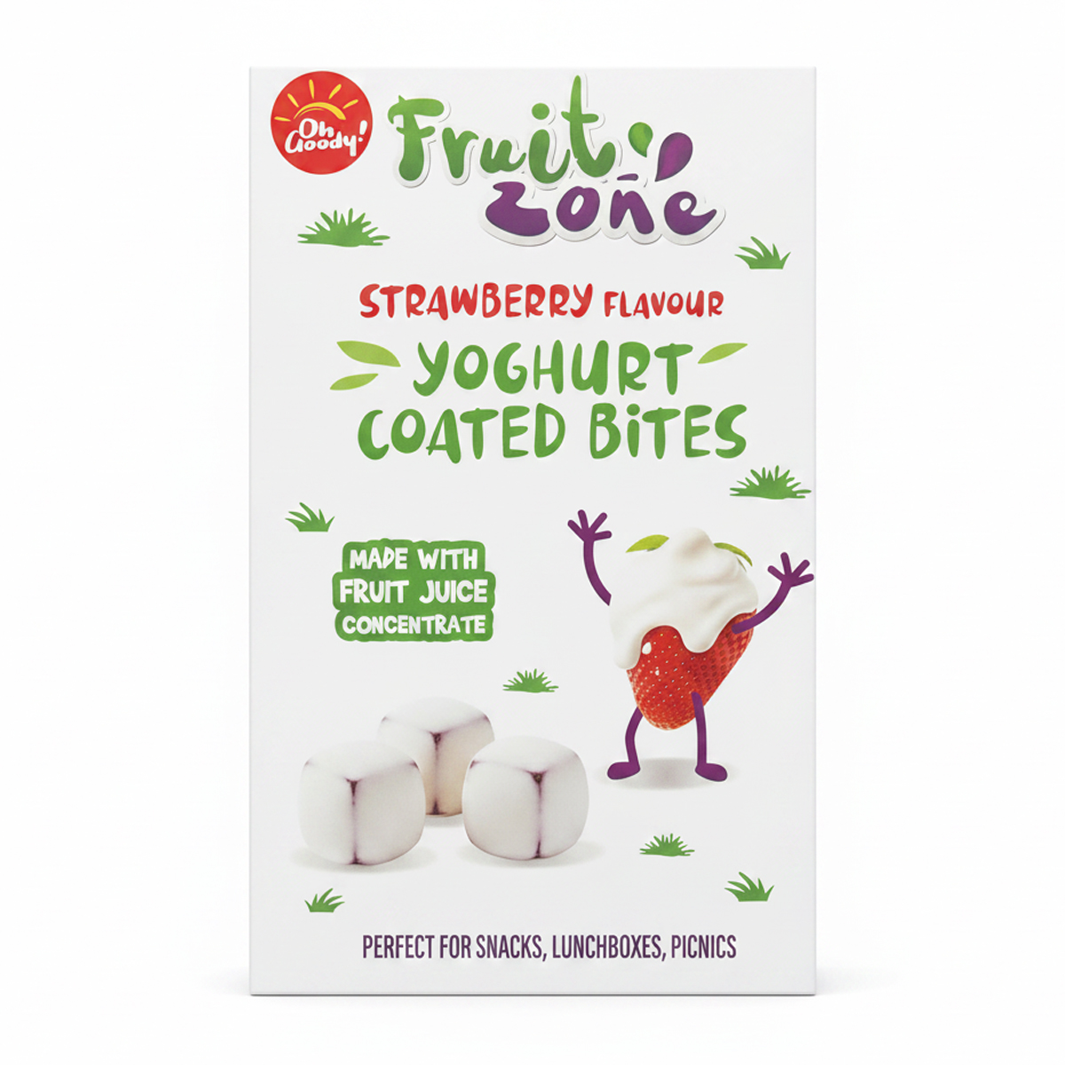 Жевательный мармелад Fruit Zone Yoghurt Coated Bites Strawberry Flavour 90g Жевательный мармелад Fruit Zone Yoghurt Coated Bites Strawberry Flavour 90g