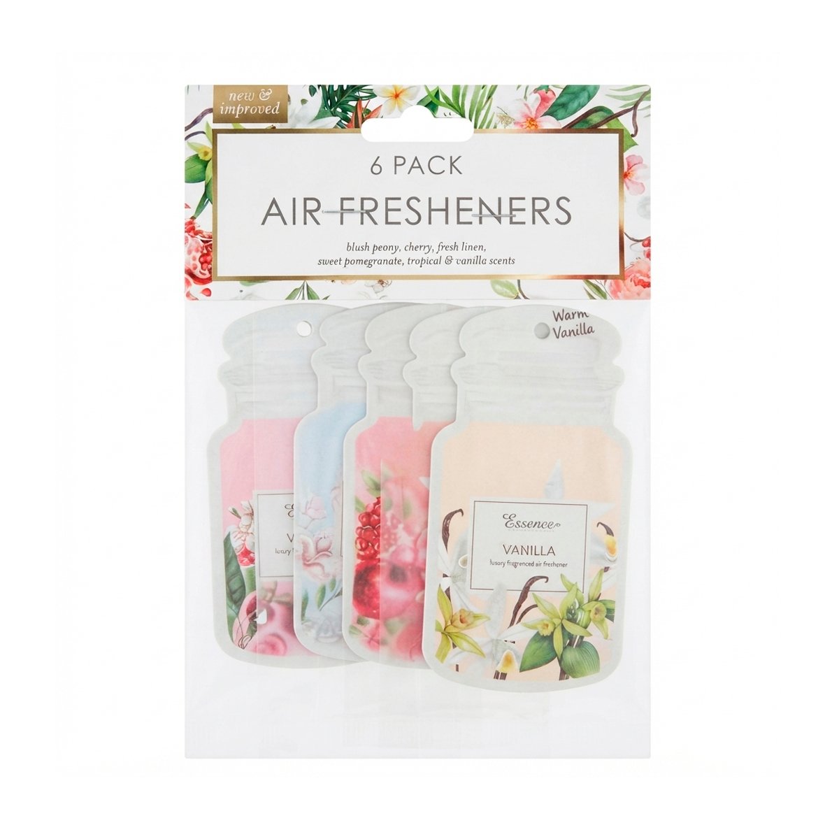 Ароматизаторы воздуха Essence Air Fresheners 6pk Ароматизаторы воздуха Essence Air Fresheners 6pk