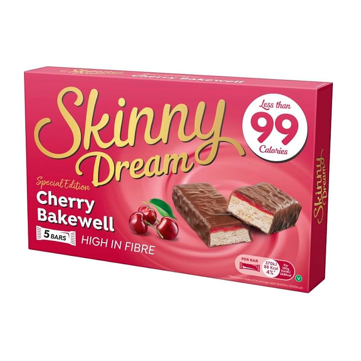 Батончики Skinny Dream Cherry Bakewell Bars 5x24g Батончики Skinny Dream Cherry Bakewell Bars 5x24g