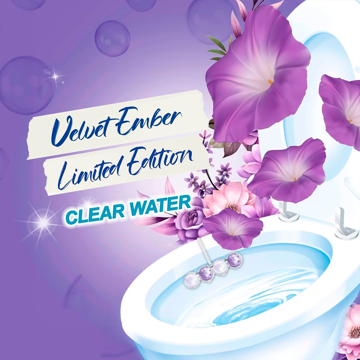 Блоки для чистки унитаза Bloo Limited Edition Toilet Rim Blocks Velvet Ember 3x50g 3 Блоки для чистки унитаза Bloo Limited Edition Toilet Rim Blocks Velvet Ember 3x50g