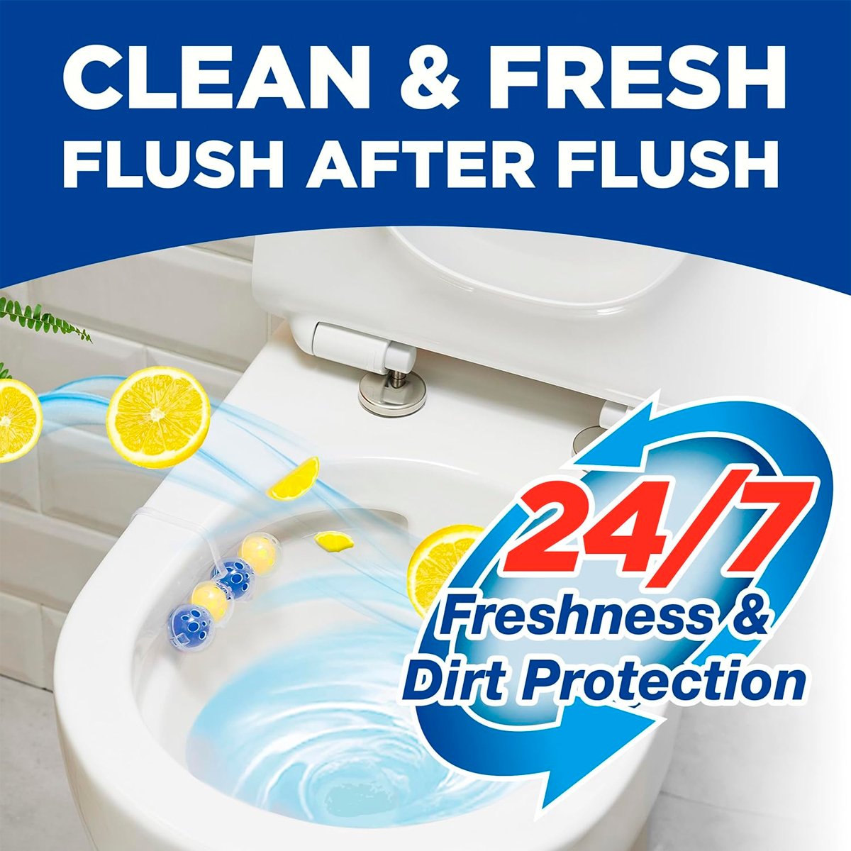 Блоки для чистки унитаза Bloo Toilet Rim Blocks Power Activ Lemon 6x50g 2 Блоки для чистки унитаза Bloo Toilet Rim Blocks Power Activ Lemon 6x50g