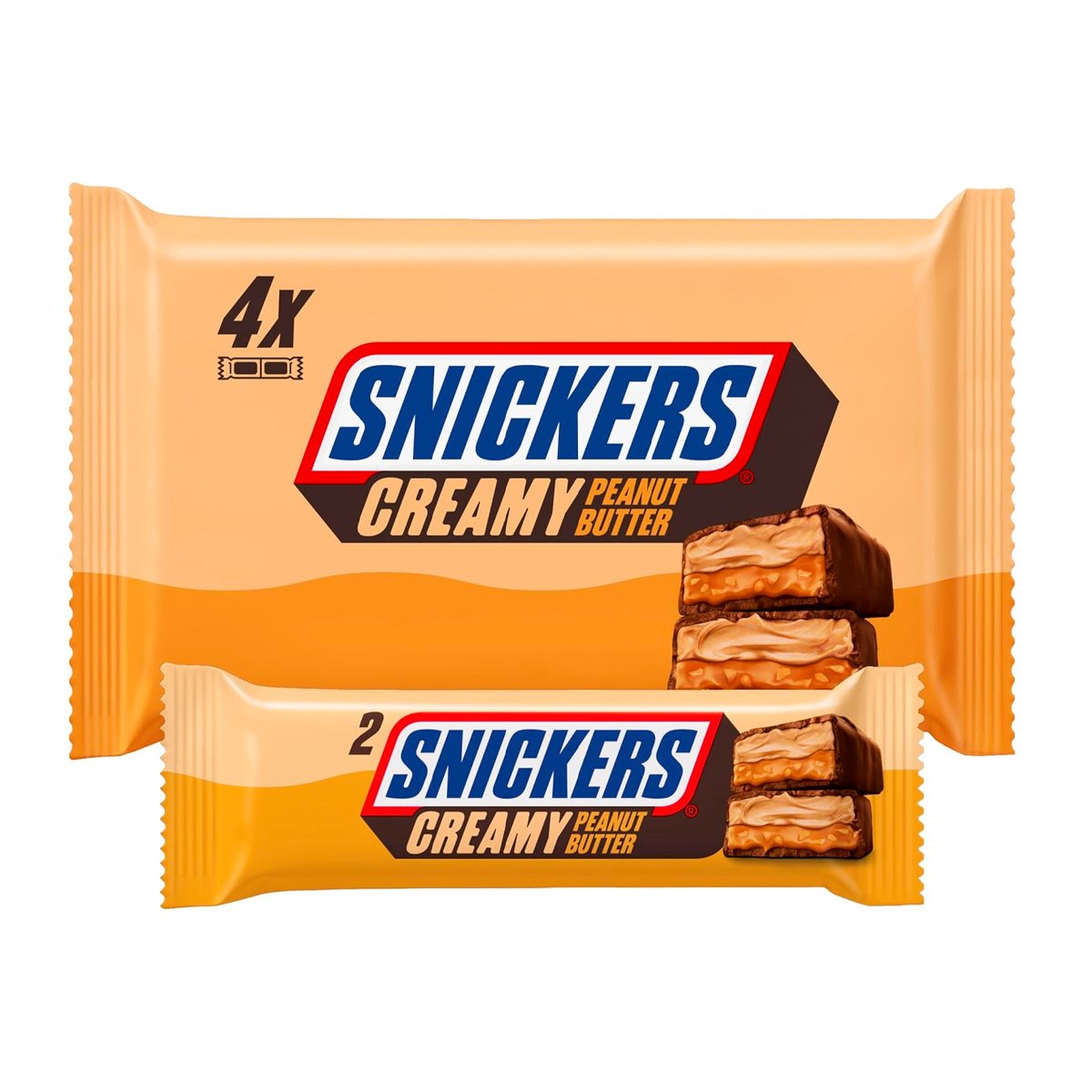 Шоколадные батончики Snickers Creamy Peanut Butter 146g Шоколадные батончики Snickers Creamy Peanut Butter 146g