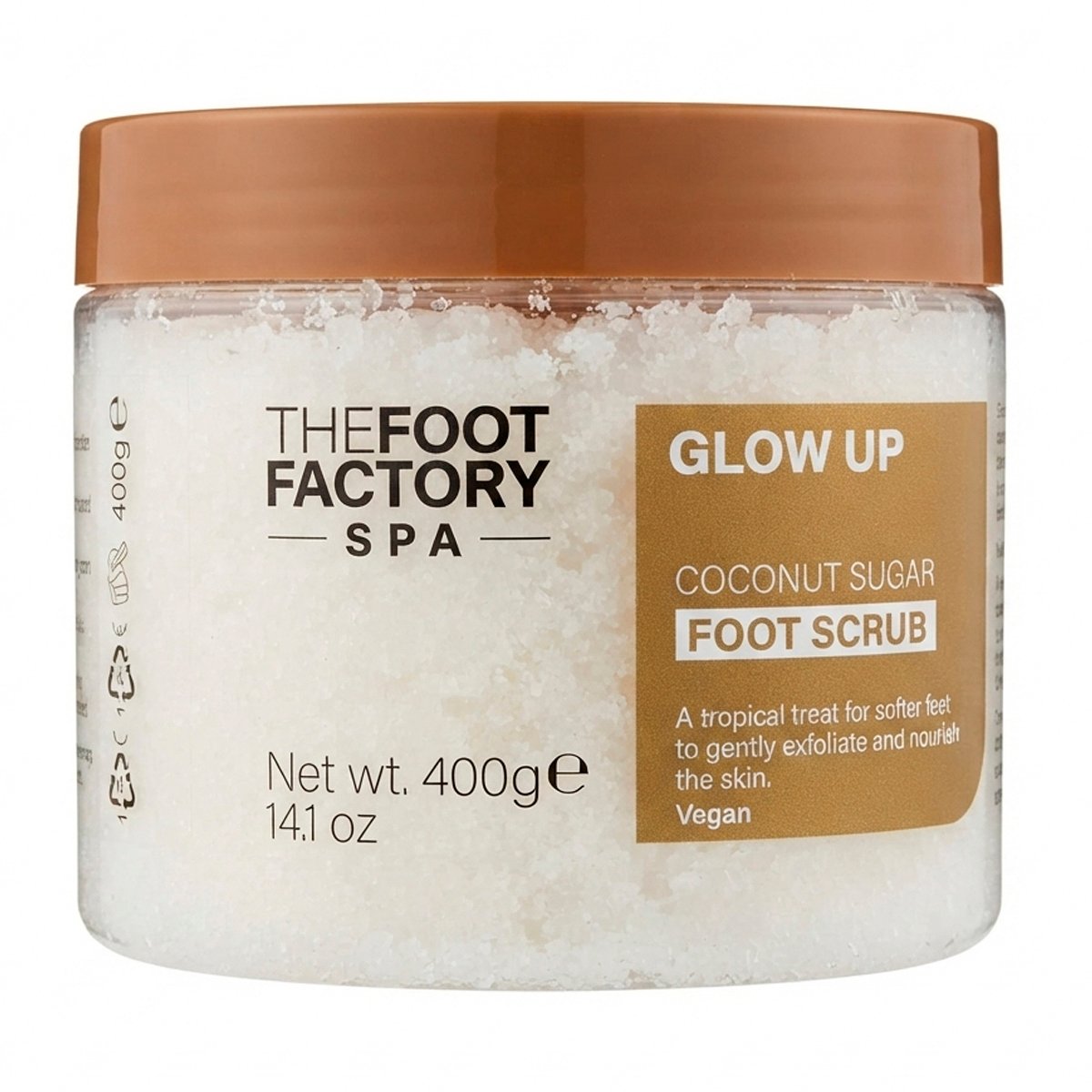 Скраб The Foot Factory Spa Coconut Sugar Foot Scrub 400g Скраб The Foot Factory Spa Coconut Sugar Foot Scrub 400g