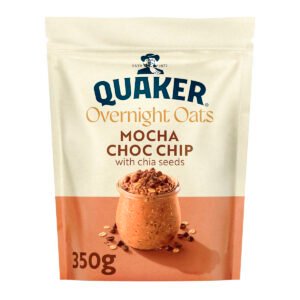 Quaker Overnight Oats Mocha Choc Chip Chia Seeds 350g