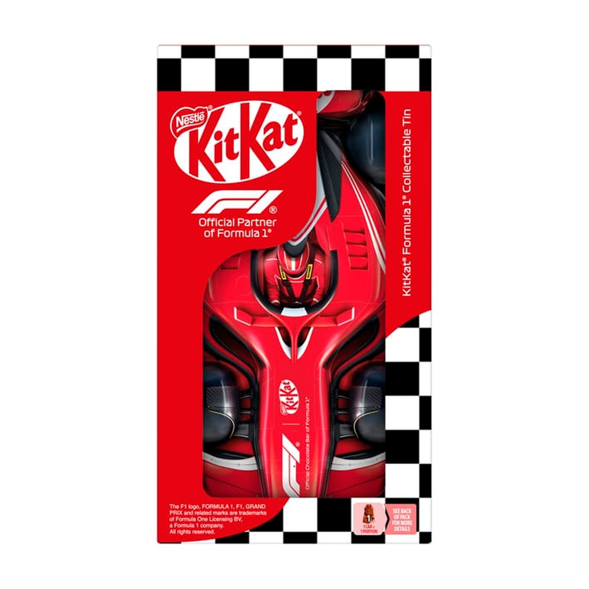 Батончики Kit Kat Formula 1 Collectable Tin 12 шт Батончики Kit Kat Formula 1 Collectable Tin 12 шт