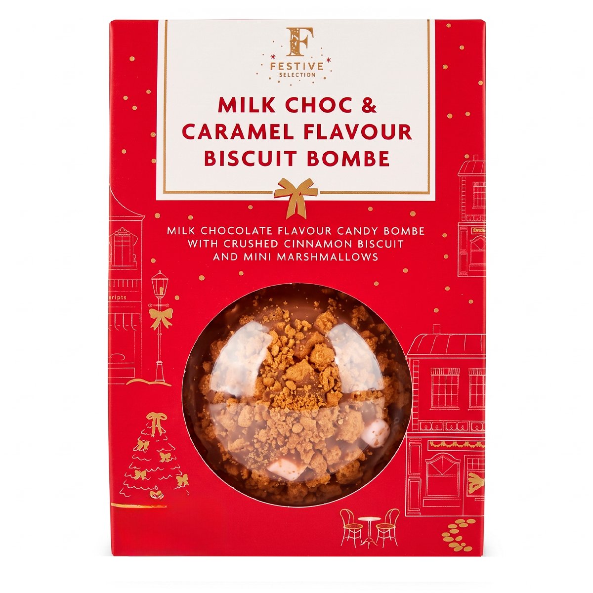 Бомбочка горячего шоколада Festive Selection Hollow Milk Chocolate and Caramel Flavour Bombe 40g Бомбочка горячего шоколада Festive Selection Hollow Milk Chocolate and Caramel Flavour Bombe 40g