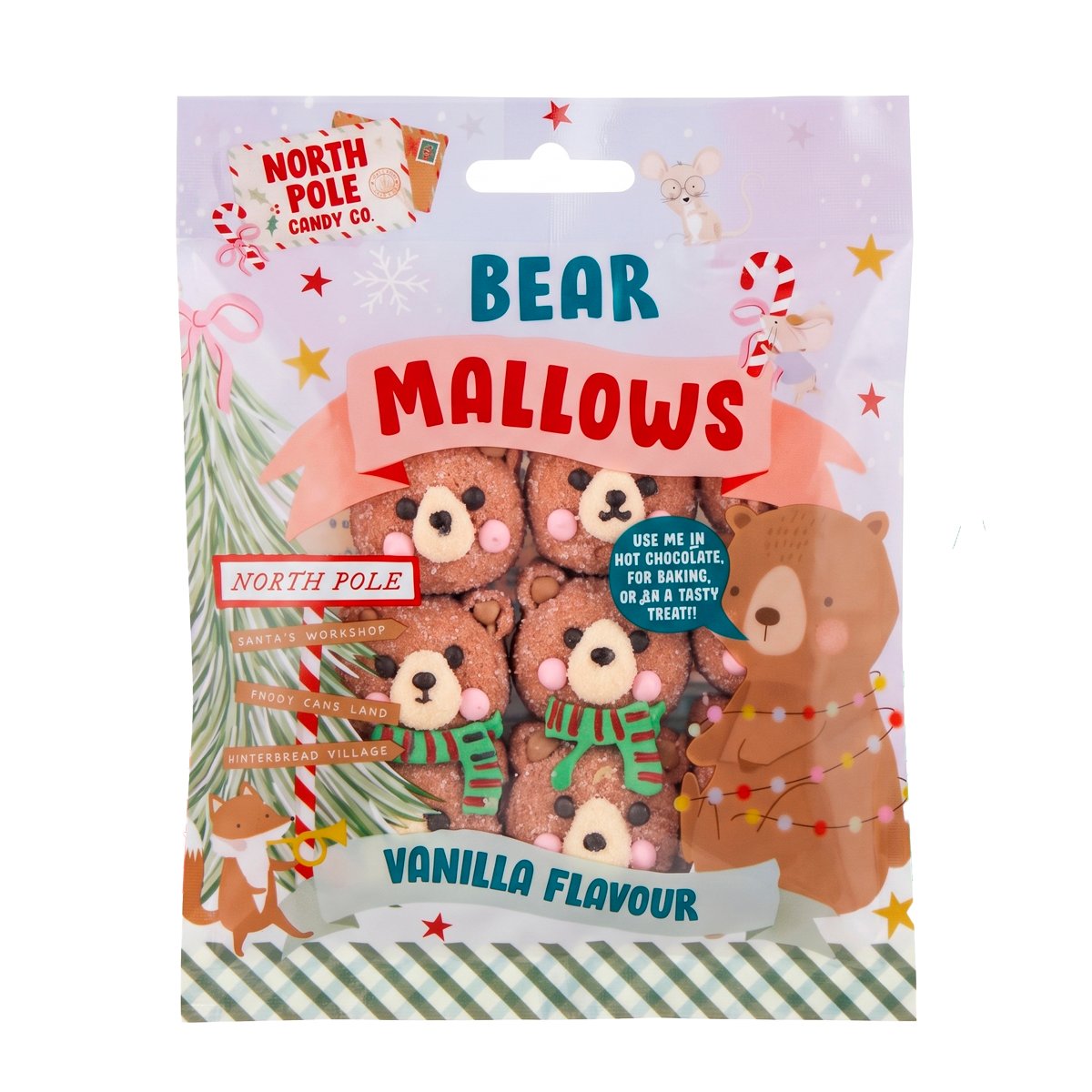 Машмеллоу North Pole Bear Mallows Vanilla Flavour 45g Машмеллоу North Pole Bear Mallows Vanilla Flavour 45g