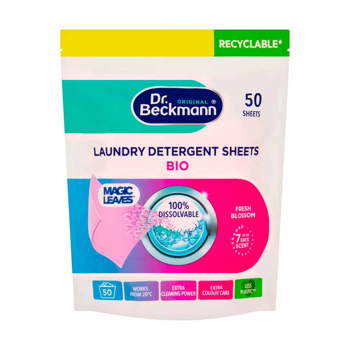Салфетки для стирки Dr Beckmann Laundry Detergent Sheets BIO Fresh 50 sheets Салфетки для стирки Dr Beckmann Laundry Detergent Sheets BIO Fresh 50 sheets