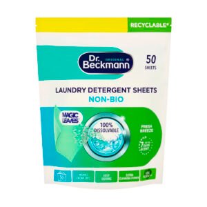 Салфетки для стирки Dr Beckmann Laundry Detergent Sheets NON BIO Fresh 50 sheets