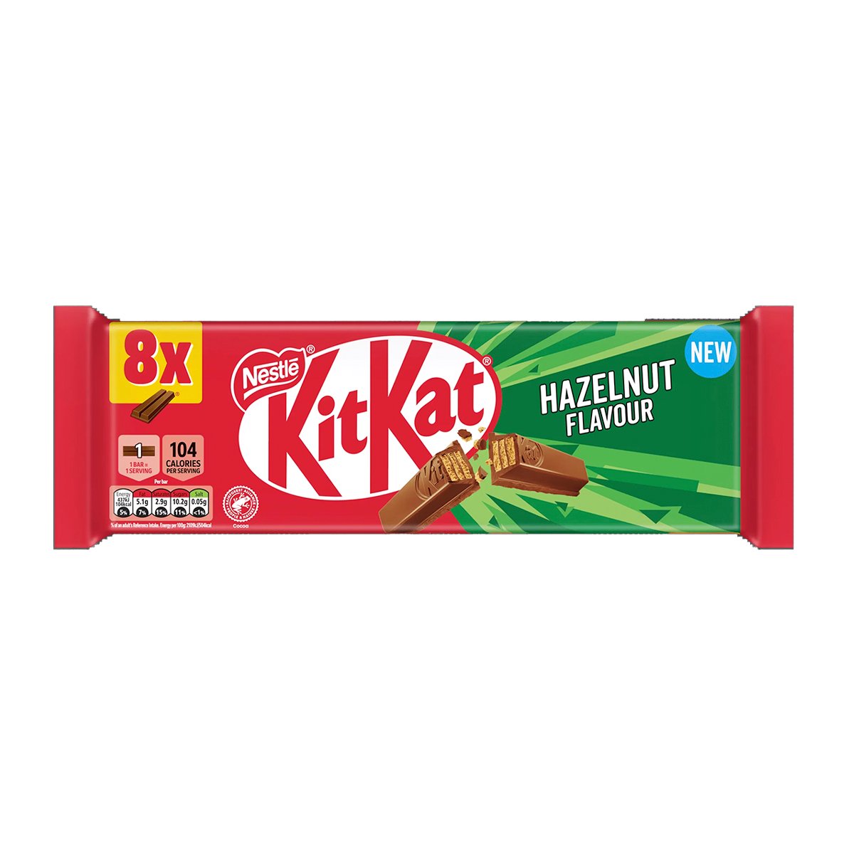 Батончики Kit Kat 2 Finger Hazelnut Wafer Bars 8 pack Батончики Kit Kat 2 Finger Hazelnut Wafer Bars 8 pack