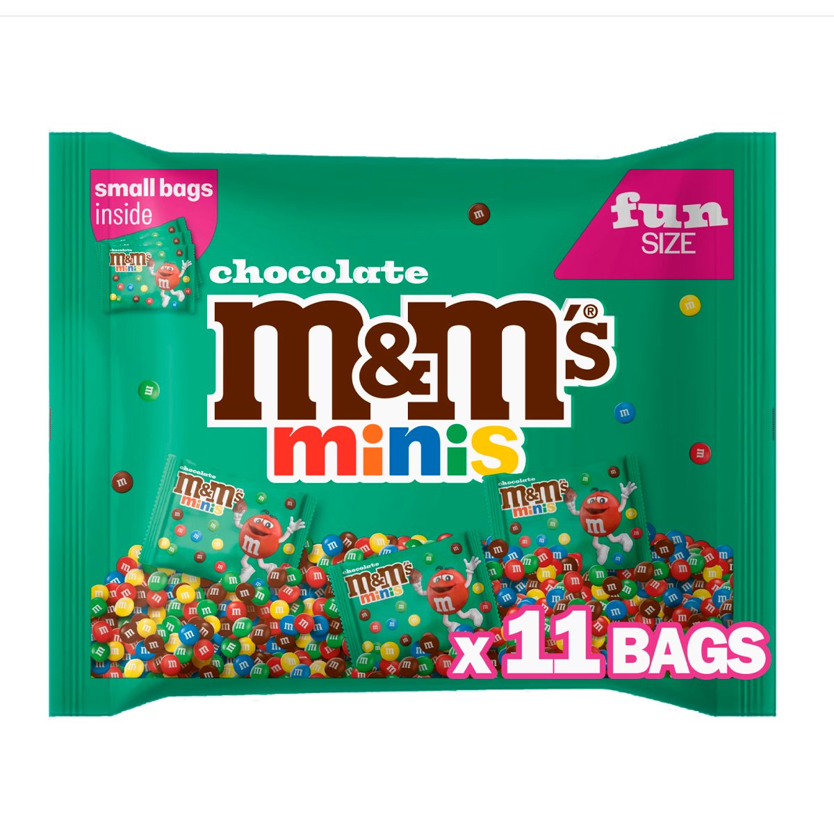 M&Ms Minis Chocolate Funsize Bags 11 x 20g M&M's Minis Chocolate Funsize Bags 11 x 20g